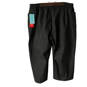 NEW Cathy Daniels Pull on Stretch Khaki Pants, Black, 2X